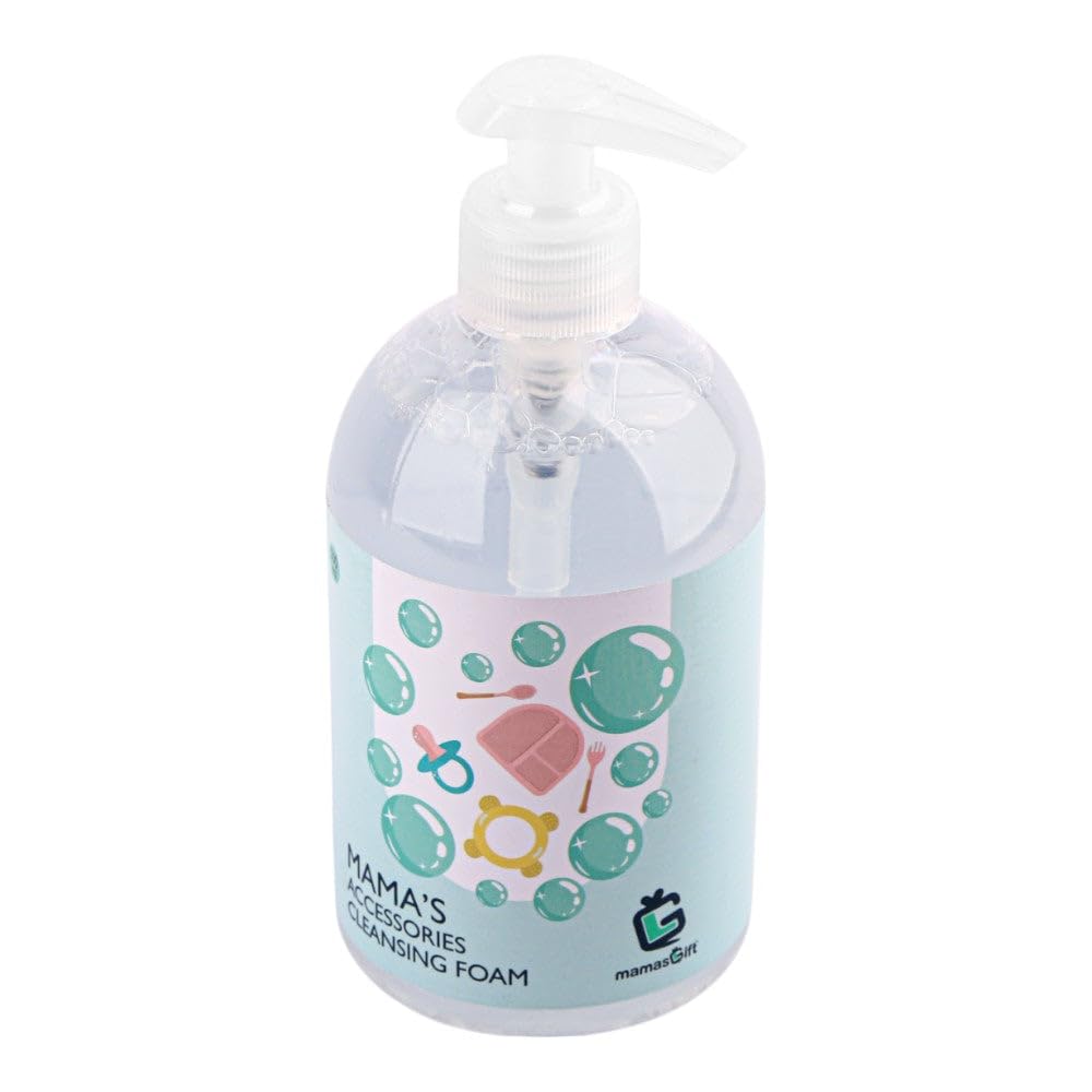 Mamas Gift Baby Accessories Cleansing Foam – Gentle Foaming Cleaner for Baby Bottles, Pacifiers & Accessories, Easy Pump, Safe & Effective Cleaning