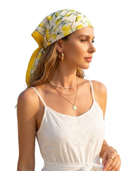 Elegant Silk Hair Scarf Decorative Bow Design