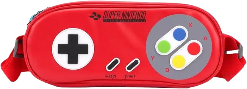 Energy Case Compatible with Super Nintendo Shoulder Travel Case Red | Durable Shockproof Shoulder Bag Compatible with Nintendo Switch One Size