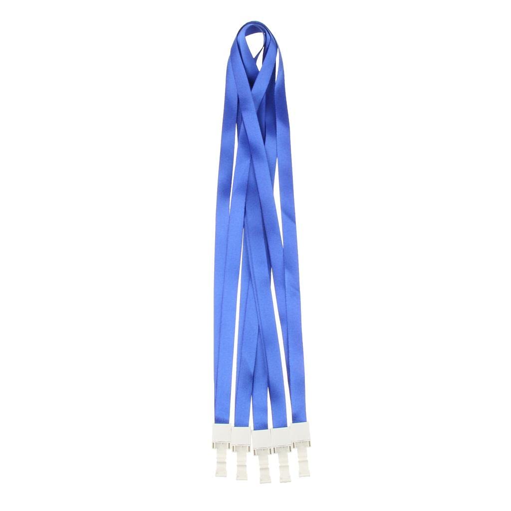5 Pieces ID Card Holder Lanyard Straps Keychain Badge ID Neck Holders Blue