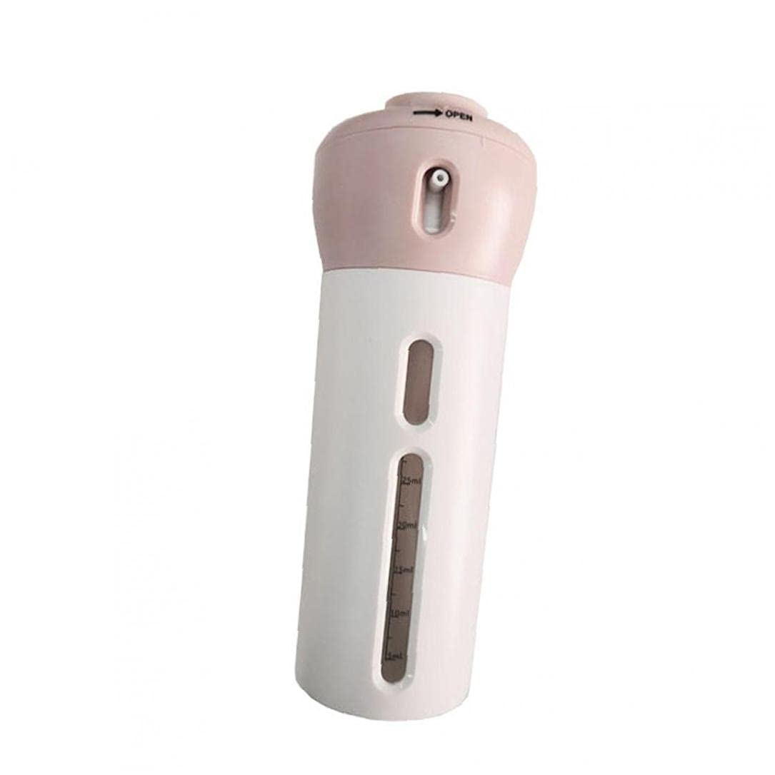 Travel Sub-Bottle Set 4 in 1 Portable Travel Bottles Rotatable Lotion Dispenser Cosmetic Organizer for Outdoor Pink Cosmetic Bottles