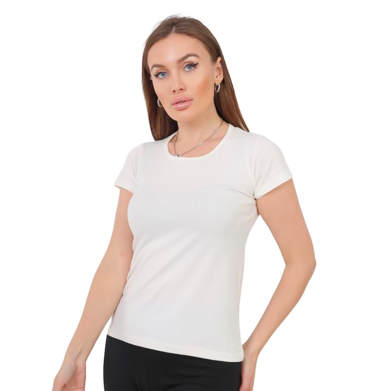 Cotton Zone Premium Organic Cotton Women's short Sleeve Round Neck Top size