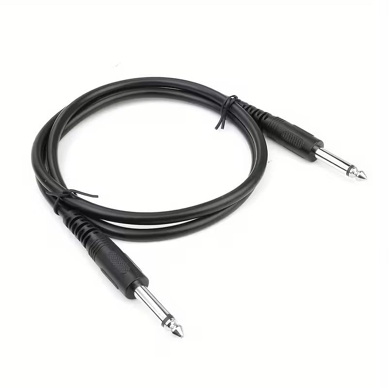 MySouqEg 6.35mm Male to Male Audio Cable, Oxygen-Free Copper, Noise Reduction, Metal Connector, Heavy-Duty (1m)