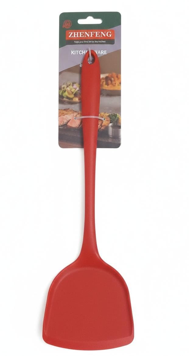 Silicone Spatula Turner – Heat Resistant Flexible Kitchen Spatula for Nonstick Cookware. (1, Multi color)