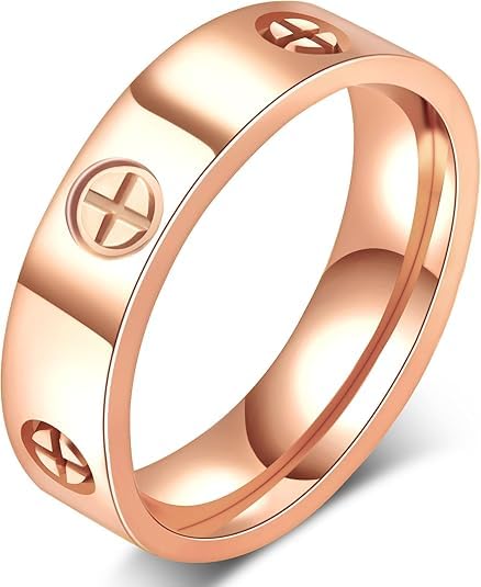 Fayruz Jewelry Love Ring for Women Stainless Steel Rings Couple Rings Valentine's Day Ring Jewelry Engagement Rings Wedding Rings Promise Rings for Women Jewelry Gifts