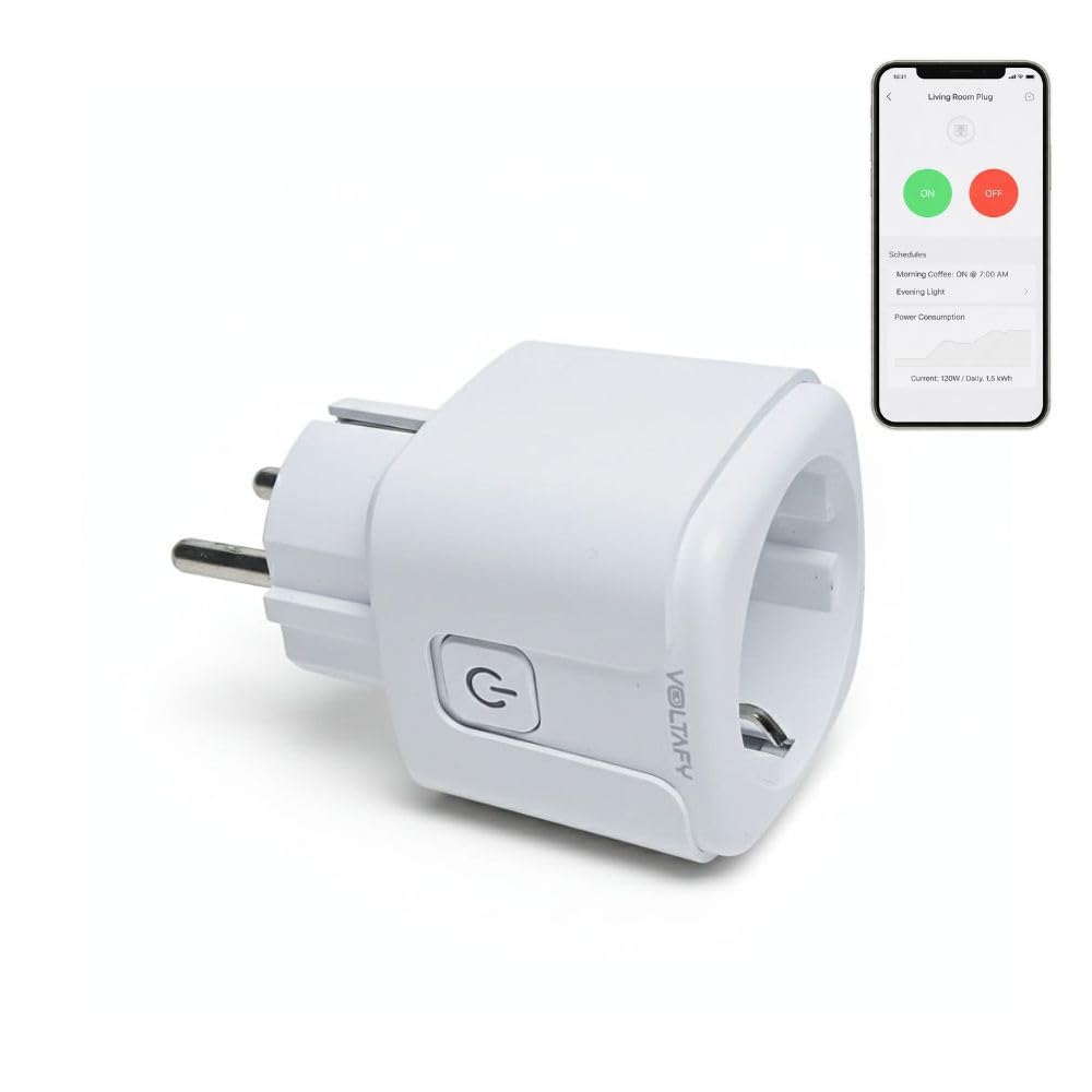 VOLTAFY Smart Plug WiFi Smart Plug Socket – Home Appliances Remote Operation, Automatic Scheduling, Energy Saving, Easy Installation and Use, Suitable for All Electrical Appliances