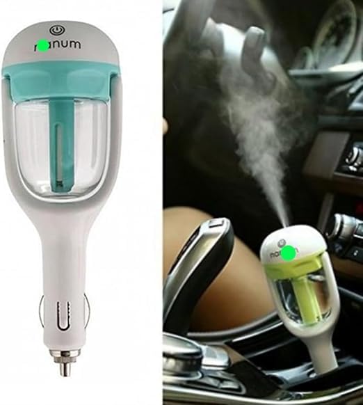 Air Freshener Diffuser Car Air Purifier Aroma Diffuser Touch Control Car Air Freshener Car Lighter Outlet Fill Your Favorite Fragrance-Green