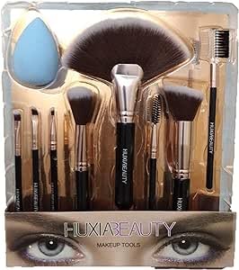 Huxiabeuty Makeup Brush Set 8 Pcs + Beauty Blender Sponge