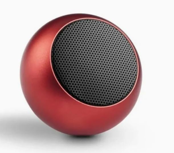 Sub Mini Bluetooth Speaker – Portable Wireless Subwoofer and Rechargeable Battery for Smartphones, Tablets, and Computers V1 (Red)