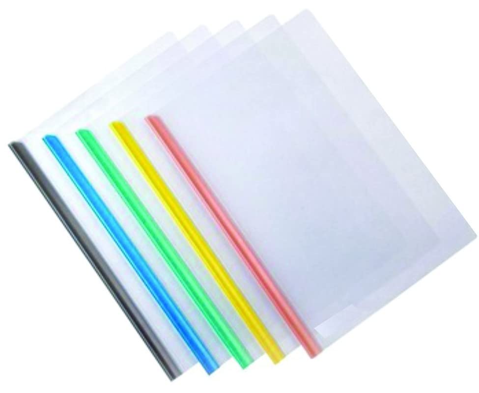 YBN Sliding Bar File Folder for A4 Paper Report Cover Strip File Project Display Organizer File - Pack of (10)