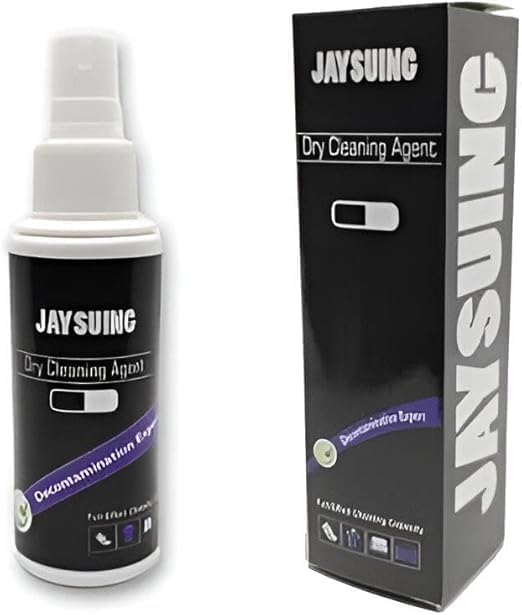 Dry Cleaning Spray for Clothes & Fabrics 60ml, Professional Fast Acting Stain Remover, No-Wash Formula Instantly Removes Coffee, Oil and Ink Stains, Safe on Most Fabrics for Travel and Daily Use.