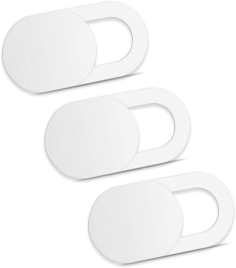 3 Pack 0.7mm Thin Webcam Cover - Webcam Cover Fits Laptop, Desktop, Tablet, Smartphone to Protect Your Privacy and Security - White (6)