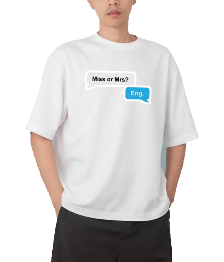 Miss or Mrs? Eng T-shirt back White