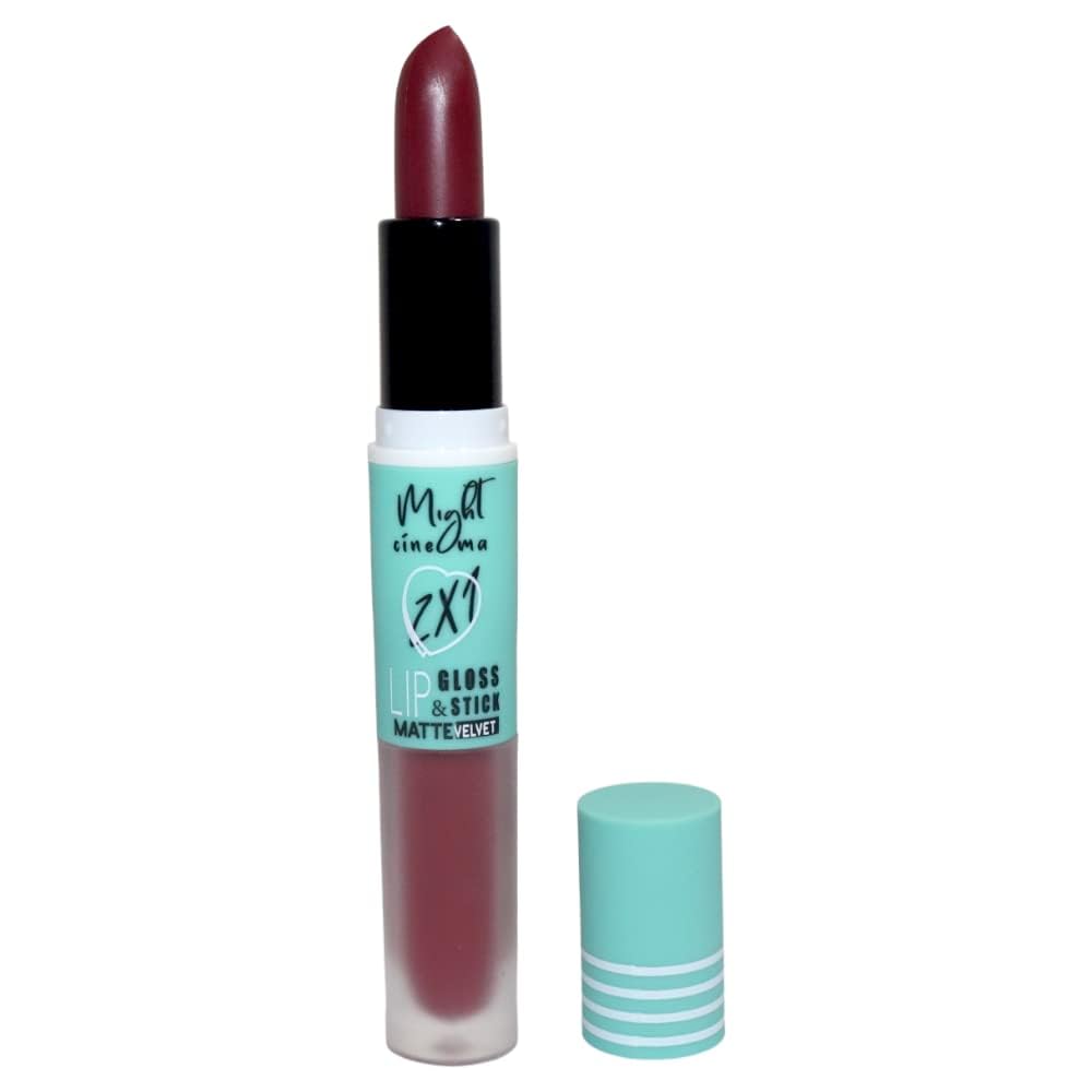 Might Cinema 2x1 Lip Gloss&Lipstick Matte Velvet-Shade Number 208