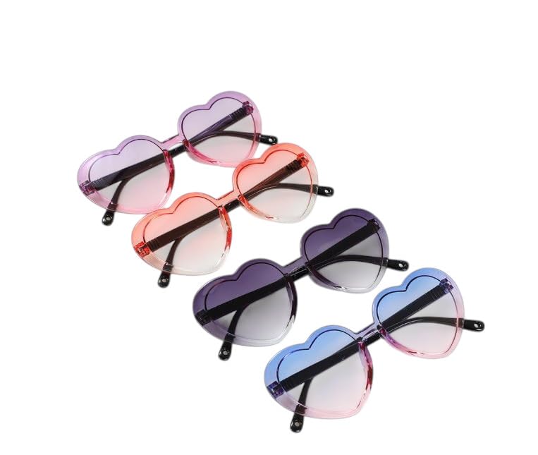 Kids Heart-Shaped Sunglasses Gradient Lenses Cute Fashion Eyewear for Girls