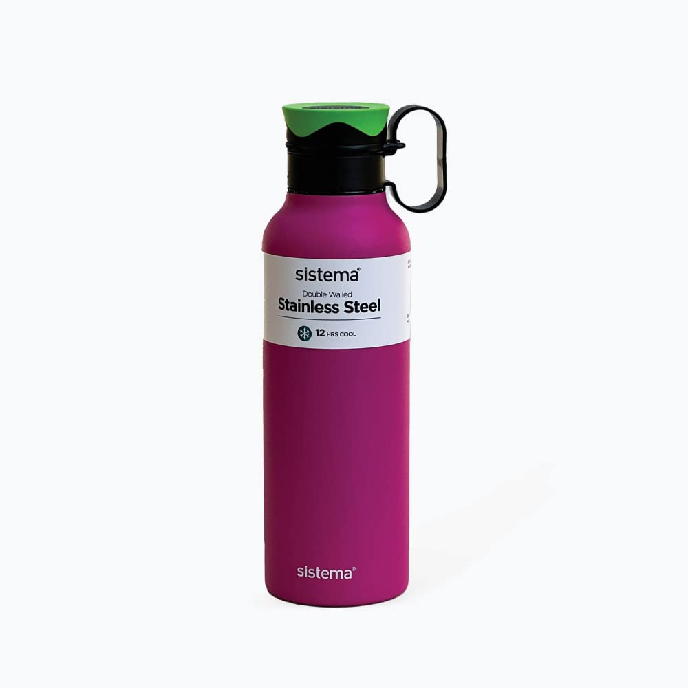 Sistema stainless bottle traverse 600 ml - fuchsia