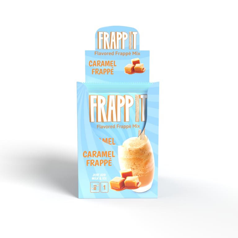 Frapp'it Caramel Frappe Flavored Mix, Just Add Milk - packet 6 sachet