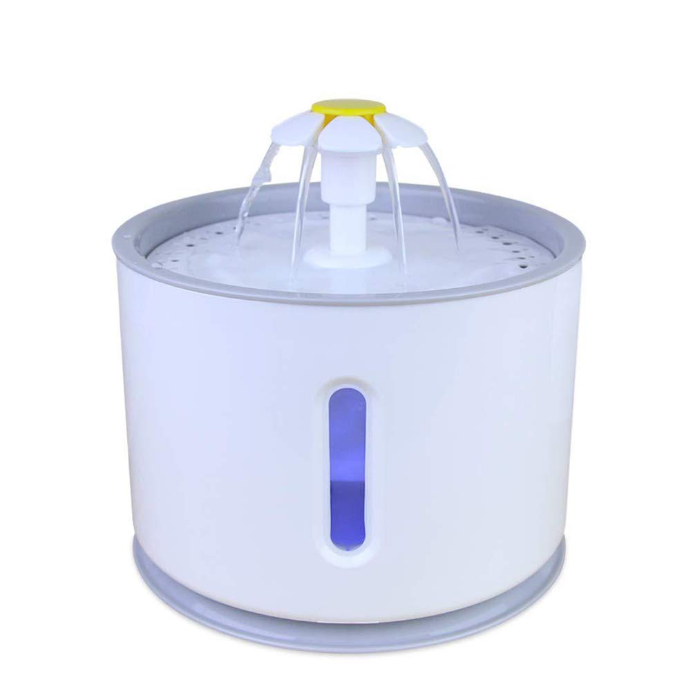Pet Automatic Water Fountain with LED Electric USB Feeder Bowl, 2.4L