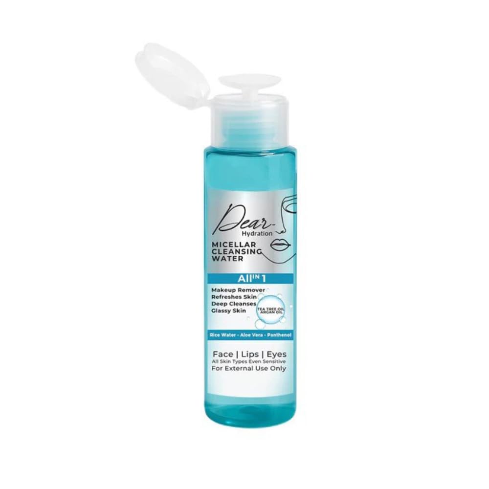 Dear Micellar Water All Over Cleansing, Makeup Remover, Bryce Water, Argan Oil & Tea Tree, Suitable for All Skin Types, 125 ml