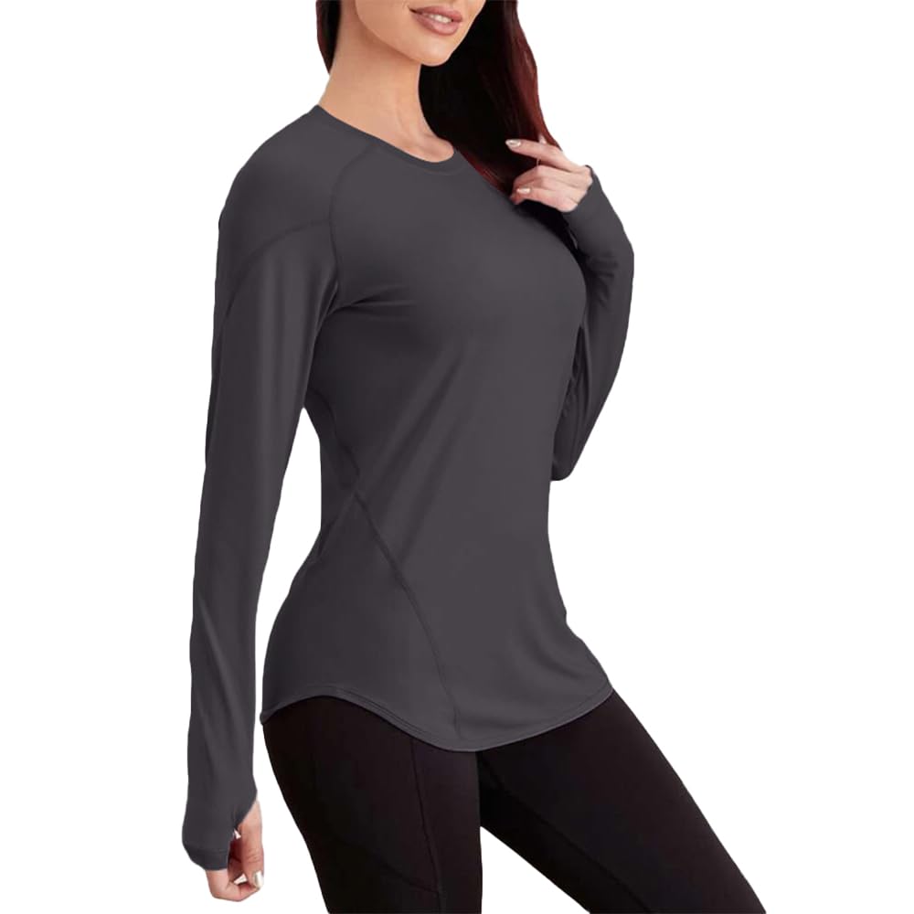 Sport Top Long Sleeve curved Hem Sport T-shirt - Sport T-shirt - Women