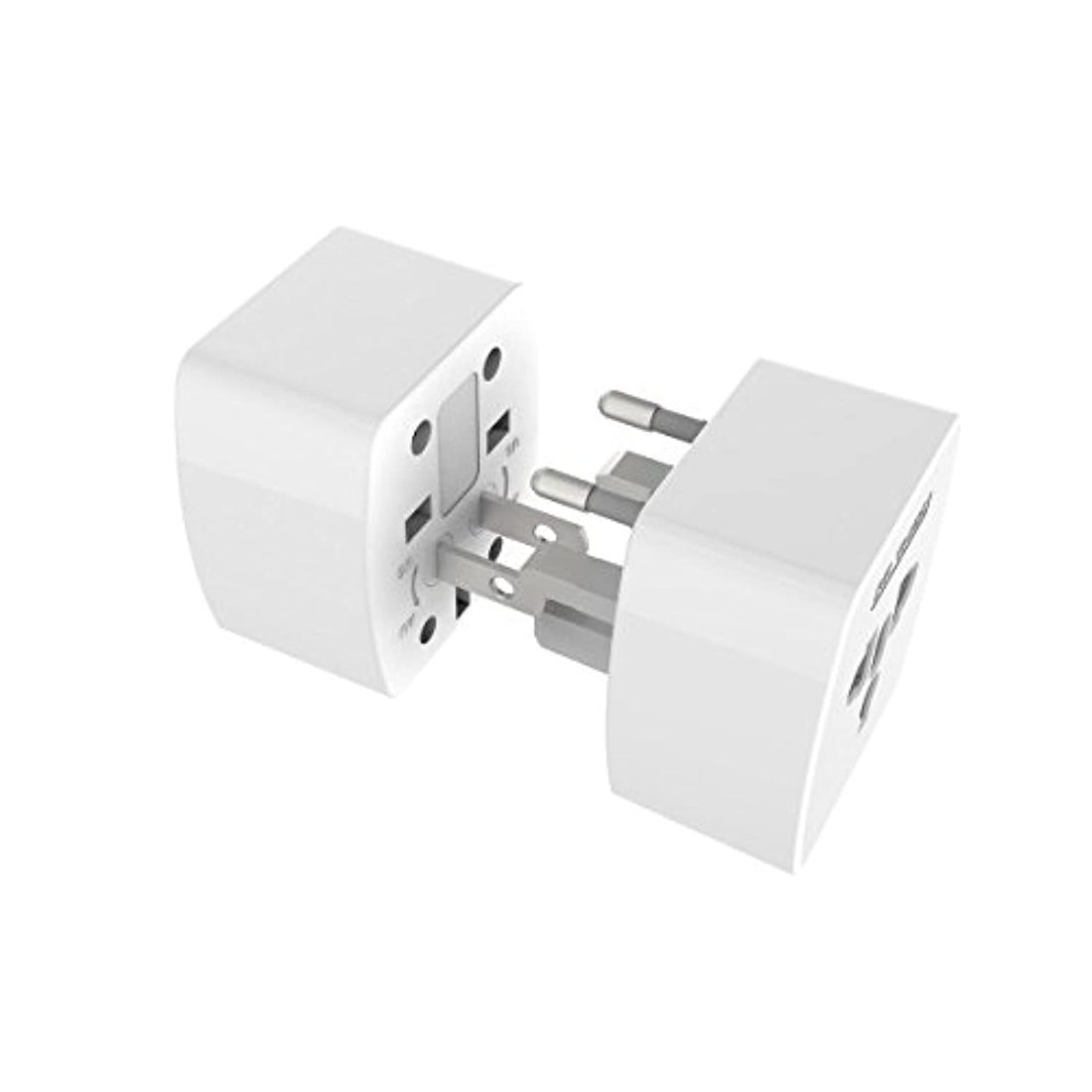 Ldnio Z4 Universal Plug Adapter ABS VO With UK/EU/US/AU Pin & 2 Universal Socket (6A) - White
