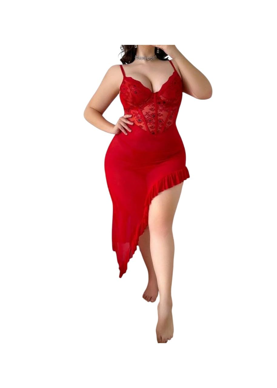 Fancy Lace Corset Dress Bold Nightdress