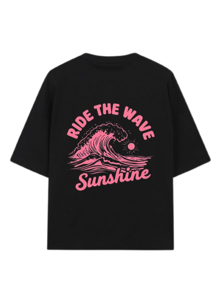 Sammer Vbes T-shirt Black Back RIDE THE WAVE 3