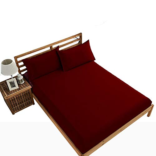tigers trade lines Single Size, Cotton Pattern Fitted Sheets (Red)