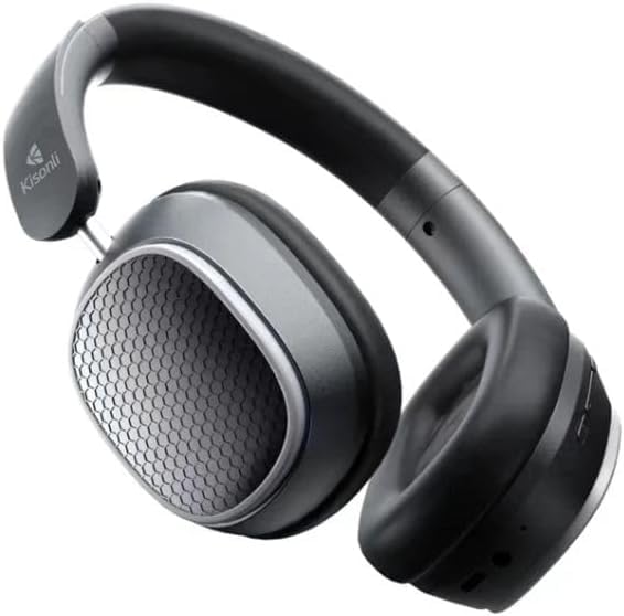 Kisonlii Headphone Wireless A9 Foldable Headset Bluetooth 5.3 Hifi Stereo Noise Reduction - Black