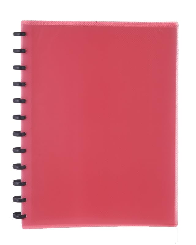 3A DGG1120 Plastic Internal Ring File With 20 Pockets 32 * 24 cm - Red