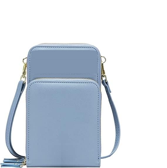 Girls Leather Cross Bag - Light Blue Young Cross Bag Forever