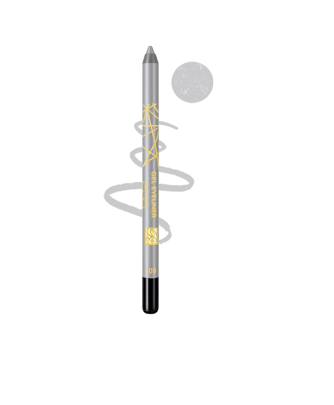 Rose Bery - Gel Eyeliner, Waterproof & Smudge Proof, Ultra Long Wear & Smooth Glide Formula, 1.2 GM, Model - RB-0922 (Silver, 109)