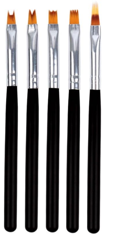 Nail Art French Pen 8PCS, Manicure Brush, 5Pcs Nail Art Brushes Tool, Different Sizes And Shape, Suitable For Professional Salon And Diy Use-BLACK