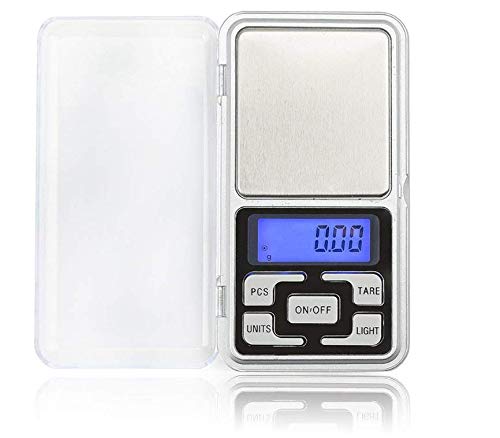 High Accuracy Mini Electronic Digital Pocket Scale Jewelry Diamond Gold Coin Calibration Weighing Balance Portable 500G/0.01G Counting Function Blue LCD