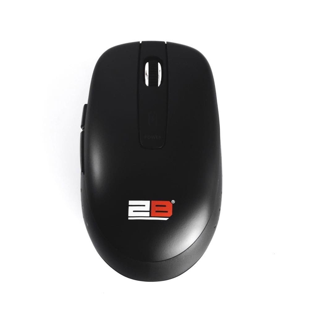 2B 2.4GHz Rechargeable Wireless Optical Mouse with 5 Keys, Black