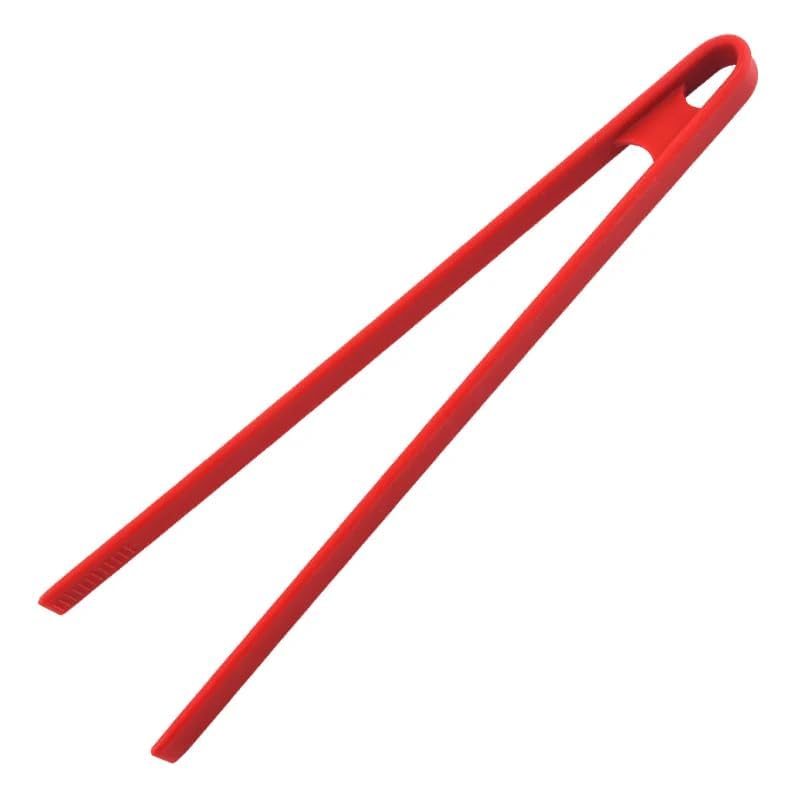 Nopatia Silicone Cooking and Baking Tongs, Multi-Tool for Kitchen and BBQ, Perfect for Serving Food,Protects Surfaces and Non-Stick, Durable and Easy to Use (Red)
