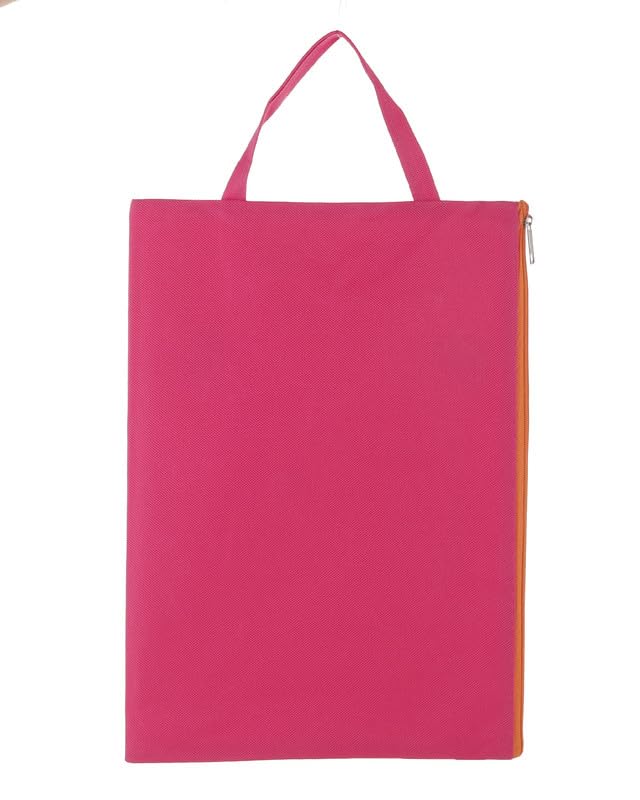 3A Fabric A4 Binder With Handle 24 * 33 cm With Zipper 1 Piece - Fuchsia 801