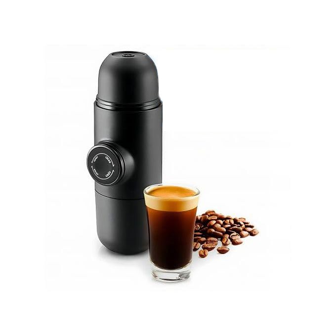 Portable Manual Espresso Maker, Hand-Operated Coffee Press, Black