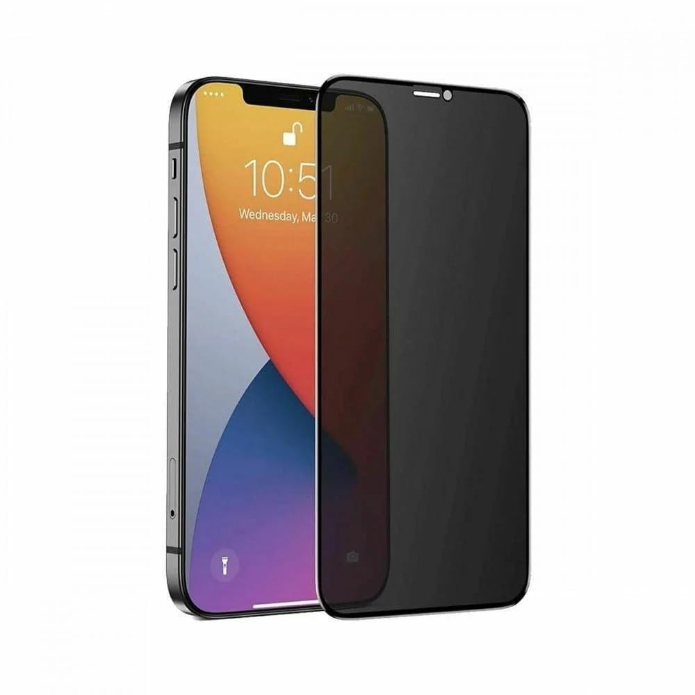 Privacy Tempered Glass Screen Protector compatible with iPhone 16 Pro Max, 9H Hardness, Anti-Spy, Anti-Scratch, Drop Resistant