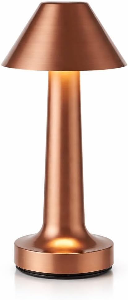 Table Lamp, Led Desk Lamp With Touch Control, 3 Brightness Levels, Foldable Metal Bedside Night Light, Eye Caring Reading Lamp for Bedroom, Study and Office (Rose Gold)