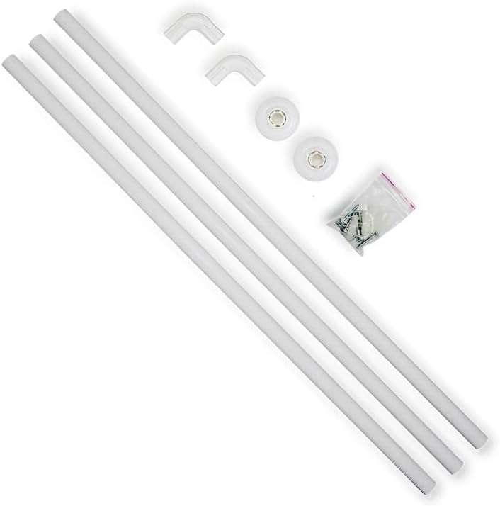 Luxury Bathroom Accessories Set (U-Shaped Adjustable Steel Shower Curtain Rod)