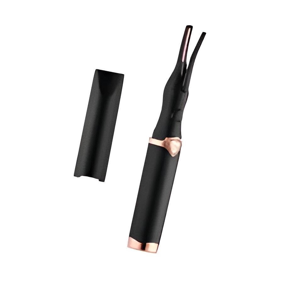 Mini Electric Curler - Heated eyelash curler perfect for travel, 10‑second fast heat, USB‑rechargeable, soft silicone roller, black matte finish, smooth curls on the go.