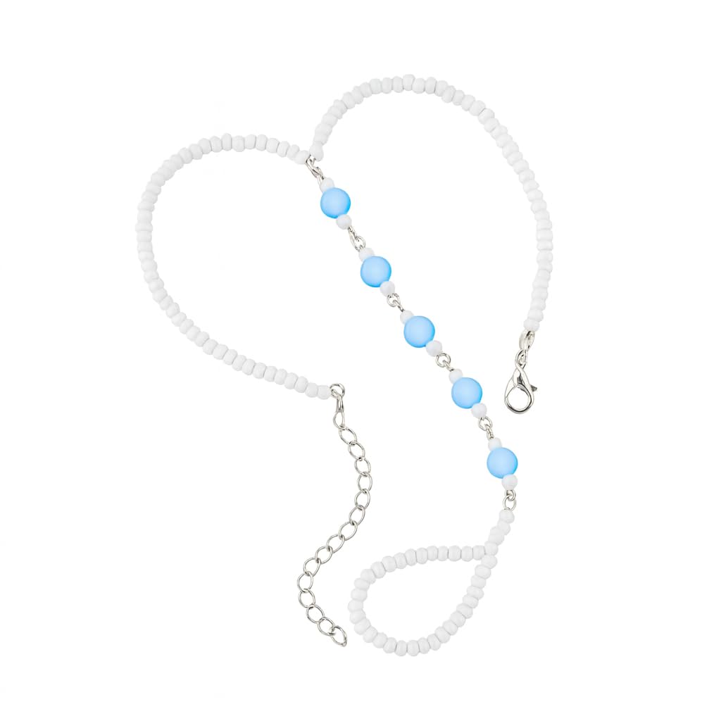 AmazingEGP | Glow in the Dark Beaded Toe Ring Anklet, Adjustable 18-35 cm, Waterproof Boho Foot Jewellery for Women and Teens