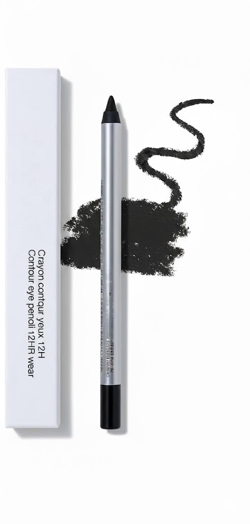 1PCS EYELINER PIENCIL 12 HR WEAR WATERPRROF and Long Lasting Eyeliner Smooth and Creamy Formula Eye Makeup Colour BLACK -Soft & Creamy