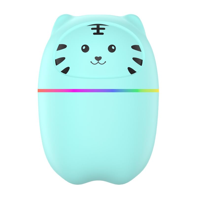 hanso Humidifier, Mini Portable Humidifier Portable Aroma Oil Diffuser & Humidifier with Night Light - Capacity, Ideal for Home, Office, Car, and Plant Purification, 220ML (Blue)