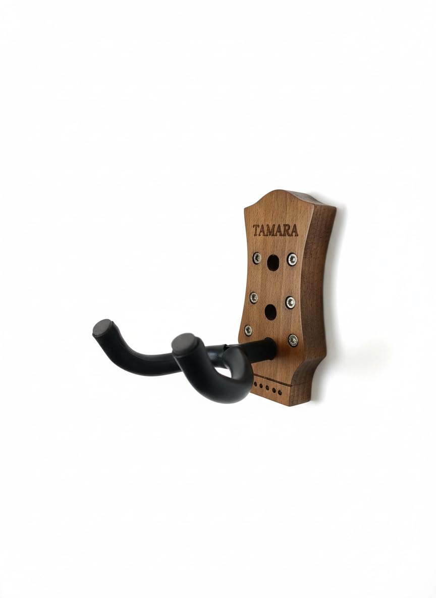 ZFRITP Guitar Holder for the Wall, Guitar Wall Mount, Guitar Holder Wall, with Adjustable Soft Guitar Hooks for All Guitar Sizes, Hardwood U-Shaped Guitar Wall Mount for Acoustics