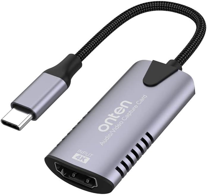 Nopatia 4K HDMI to Type C Video Capture Card, Game Capture and Live Streaming Converter for PS5, Xbox Series X/S, Nintendo Switch, DSLR Cameras, Windows