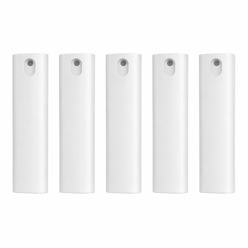 Mini Spray bottles, Small Refillable Containers Set, Empty Fine Mist, Mini Travel Bottle, Suit for Travel, Perfume, Cosmetic, Make-up, Hair Spray and other Liquids- 10ml (5, White)