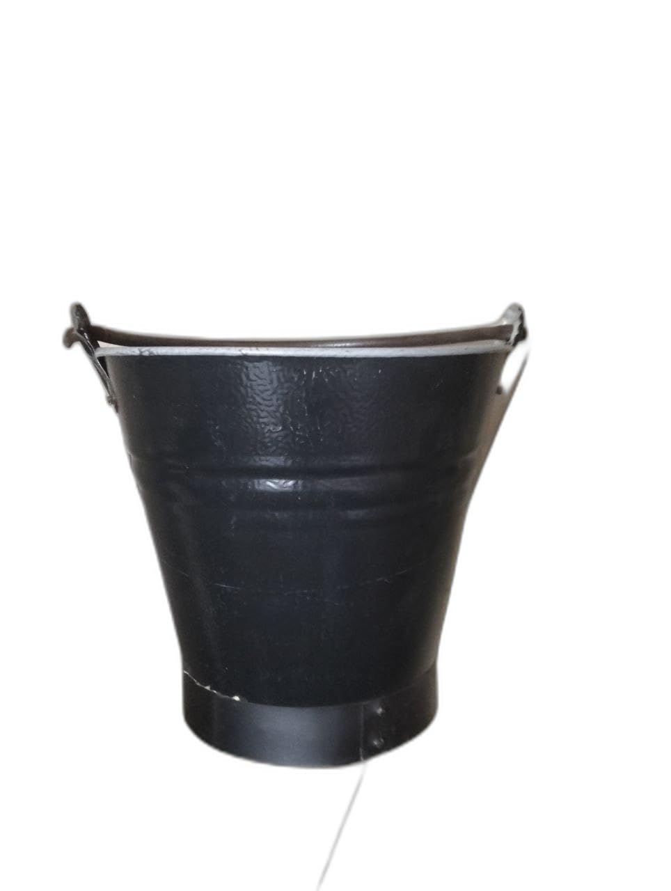 Industrial 7L Metal Bucket, Heavy-Duty Metal Pail Solid Steel Utility Pail for Firefighting, Home, Garden, decorative, and Workshops - Galvanized Rustproof Container