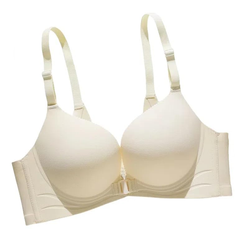 Padded Push Up Bras for Women Racerback Front Closure T Shirt Bra Women's Inspired Eyelet Front Close Racerback T-Shirt Bra